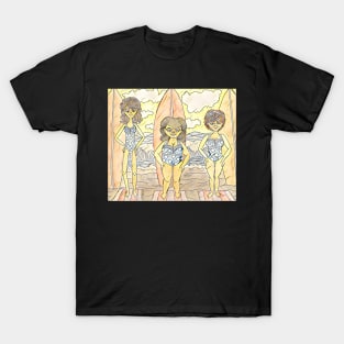 Surf Betties in sketchy Print T-Shirt